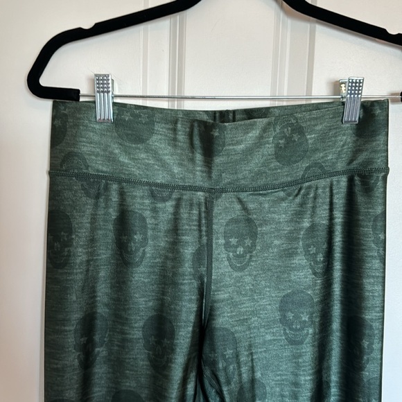 TEREZ NY green skull legging sz l - Picture 2 of 3